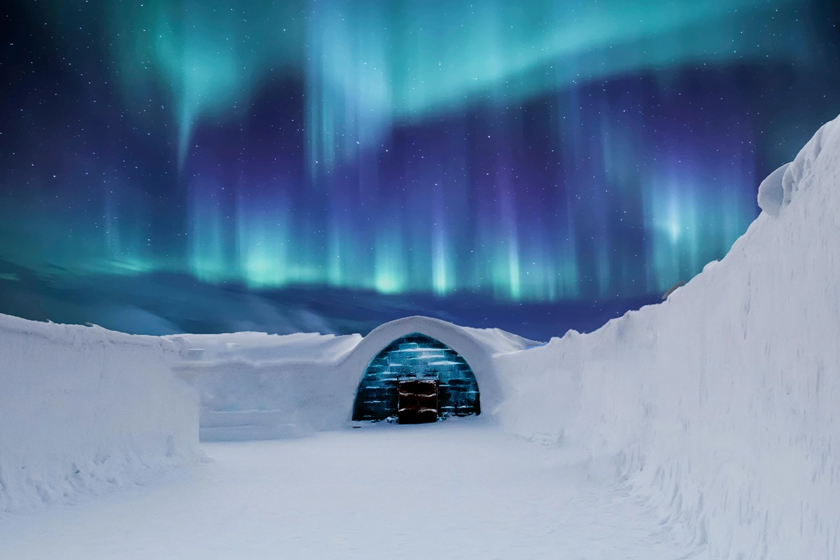 Пребиваване в иглу в Лапландия – лов на северното сияние 1 iglu