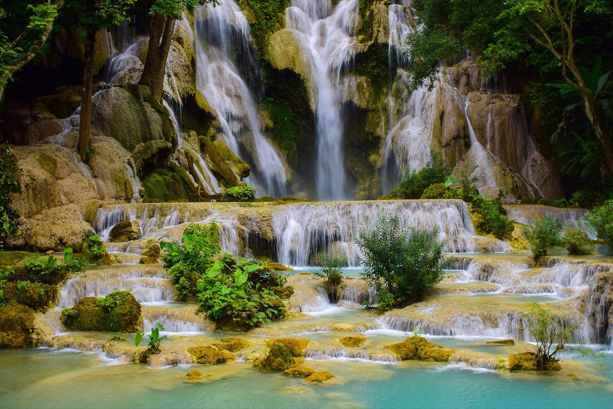 Лаос: Тайната приказка на 3латния триъгълник 3 waterfall laos